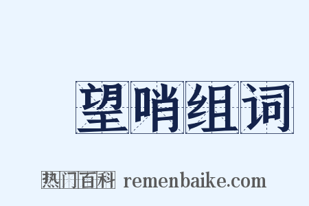 瞭望哨组词是什么意思的图片